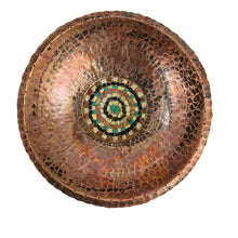 Load image into Gallery viewer, Hammered Copper Mosaic Bowl