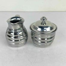 Load image into Gallery viewer, Pewter Creamer &amp; Sugar Bowl