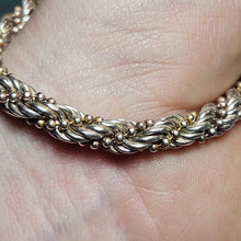 Load image into Gallery viewer, Italian Sterling Rope Bracelet