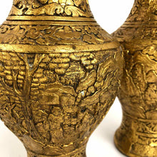 Load image into Gallery viewer, Gold Chinoiserie Vases