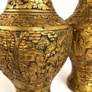 Gold Chinoiserie Vases