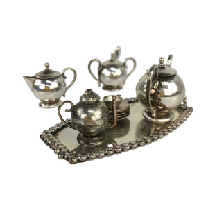 Sterling Silver Dollhouse Tea Set