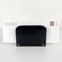 Load image into Gallery viewer, Black Glass &amp; Brass Mail Holder