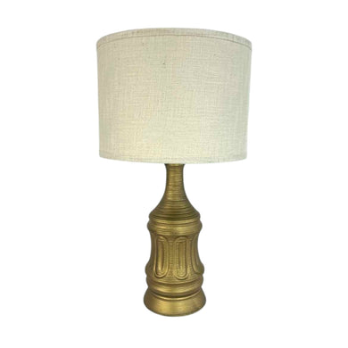 Mid-Century Gold Pottery Lamp