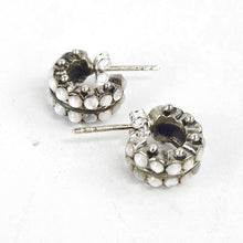 Load image into Gallery viewer, Moonstone Sterling Hoop Earrings