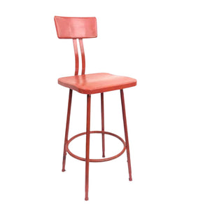 Red-Orange Shop Stool