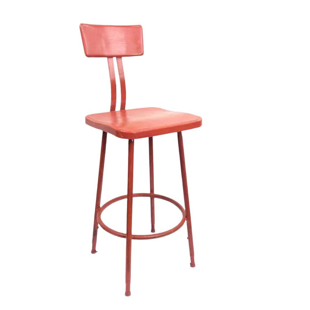 Red-Orange Shop Stool