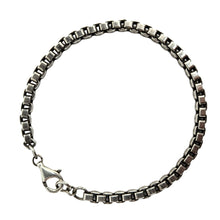 Load image into Gallery viewer, Sterling Silver Box Chain Bracelet