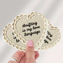 Load image into Gallery viewer, Thrifting Heart Doily Sticker