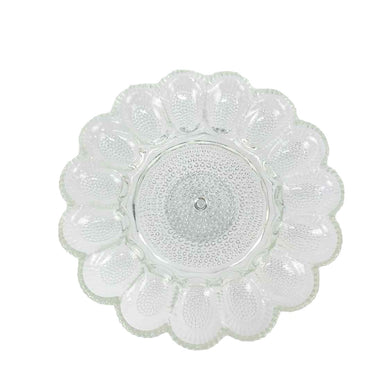 Clear Glass Deviled Egg Plate
