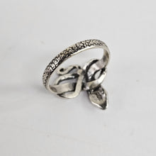 Load image into Gallery viewer, Delicate Sterling Snake Ring