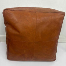 Load image into Gallery viewer, Leather Floor Cushion Pouf