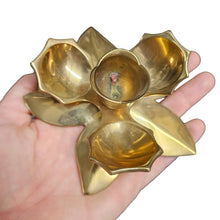 Load image into Gallery viewer, Brass Water Lilly Candleholder