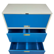 Load image into Gallery viewer, Blue &amp; Beige File Cabinet