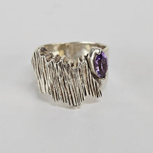 Load image into Gallery viewer, Amethyst Bark Sterling Ring