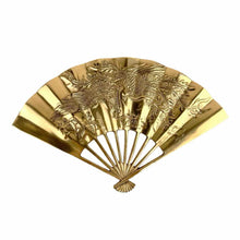 Load image into Gallery viewer, Brass Dragon Fan Wall Hanging