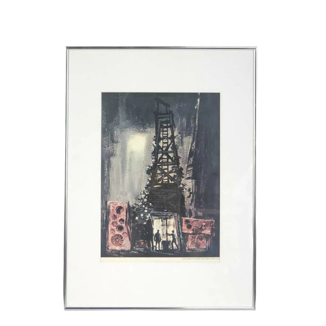 Oil Rig Painting Print