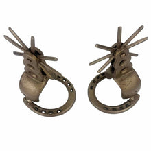 Load image into Gallery viewer, Cast Iron Horseshoe &amp; Spur Bookends