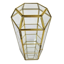 Load image into Gallery viewer, Brass &amp; Glass Display