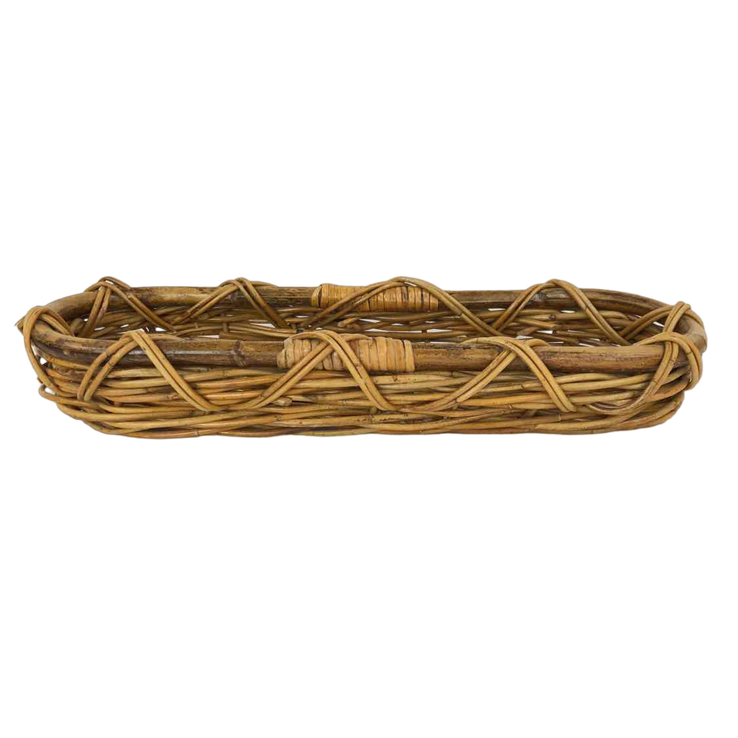 Long Shallow Woven Basket