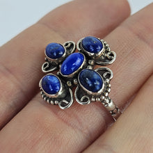 Load image into Gallery viewer, Blue Stone Sterling Ring