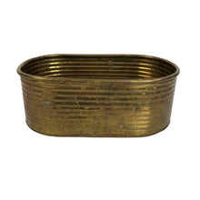 Load image into Gallery viewer, Ribbed Brass Planter