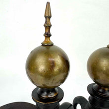 Load image into Gallery viewer, Brass &amp; Iron Andirons