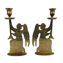 Load image into Gallery viewer, Brass Angel Candleholders