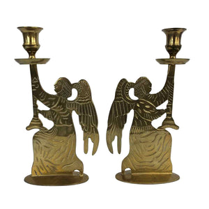 Brass Angel Candleholders