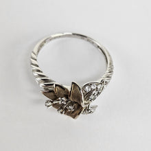 Load image into Gallery viewer, Brass &amp; CZ Floral Ring
