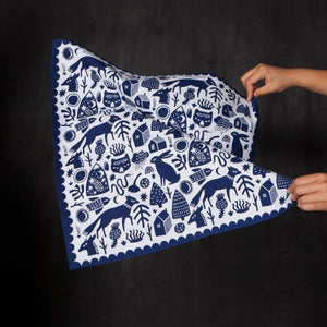 Navy & White Timber Bandana