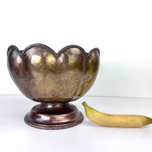Load image into Gallery viewer, Large Brass Footed Bowl