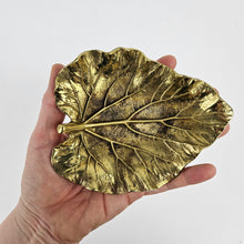 Load image into Gallery viewer, Brass Rhubarb Leaf Dish