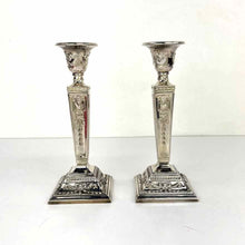 Load image into Gallery viewer, Silver Candleholders