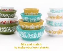 Load image into Gallery viewer, Pyrex-Inspired Mini Stacking Bowls