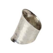 Load image into Gallery viewer, Wide Hammered Sterling Ring