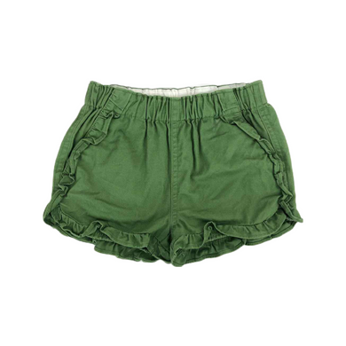 Ruffled Green Shorts