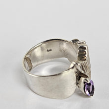 Load image into Gallery viewer, Amethyst Bark Sterling Ring