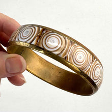 Load image into Gallery viewer, Spiral Shell Brass Bracelet