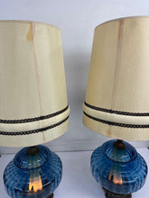 Load image into Gallery viewer, Huge Blue Glass Lamps