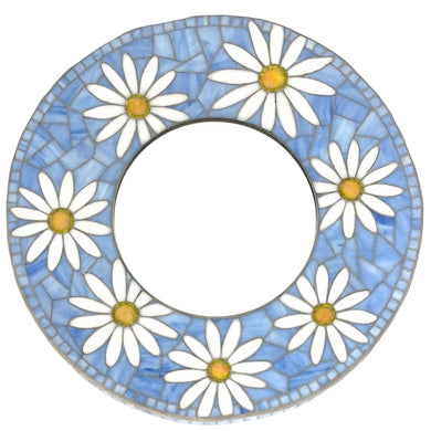 Blue Daisy Mosaic Mirror