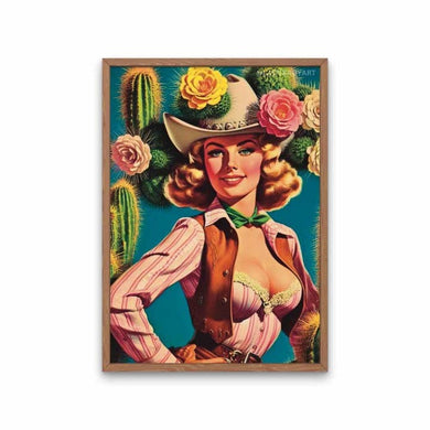 Cactus Cowgirl Art Print