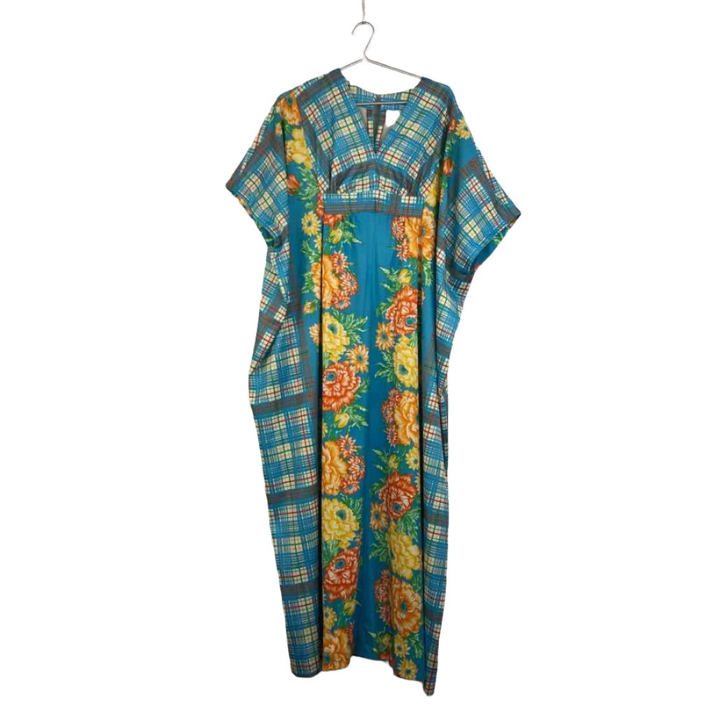 Polyester Plaid Caftan