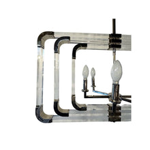 Load image into Gallery viewer, Modern Lucite &amp; Chrome Chandelier