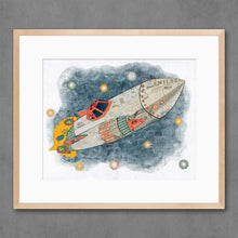 Load image into Gallery viewer, Blasting Off Signed Print