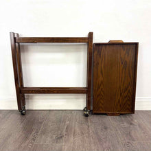 Load image into Gallery viewer, Folding Oak Bar Cart