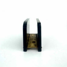 Load image into Gallery viewer, Black Glass &amp; Brass Mail Holder