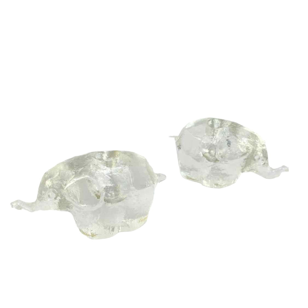 Crystal Elephant Candleholders