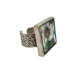 Upcycled Porcelain Dish Ring