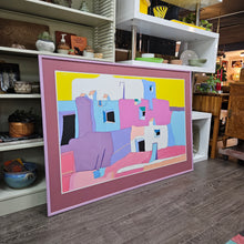 Load image into Gallery viewer, Colorful Adobe 1980s Painting